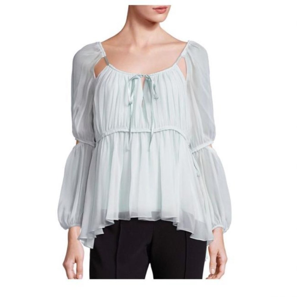 Cinq à Sept  Azure  Silk Blouse NWT size L